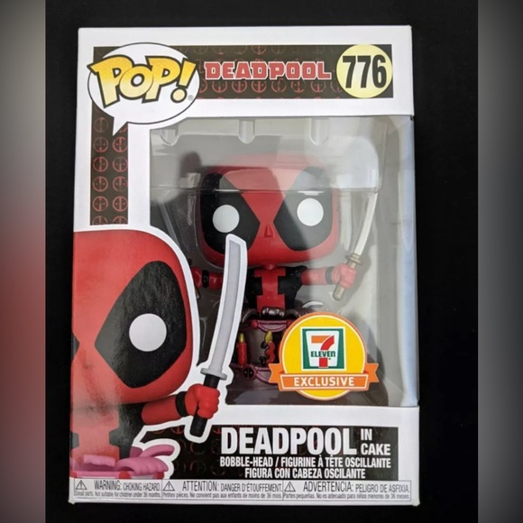 Funko Pop! Marvel 7/11 Exclusive 30th Anniversary Deadpool in Birthday Cake #776 - Picture 7 of 9